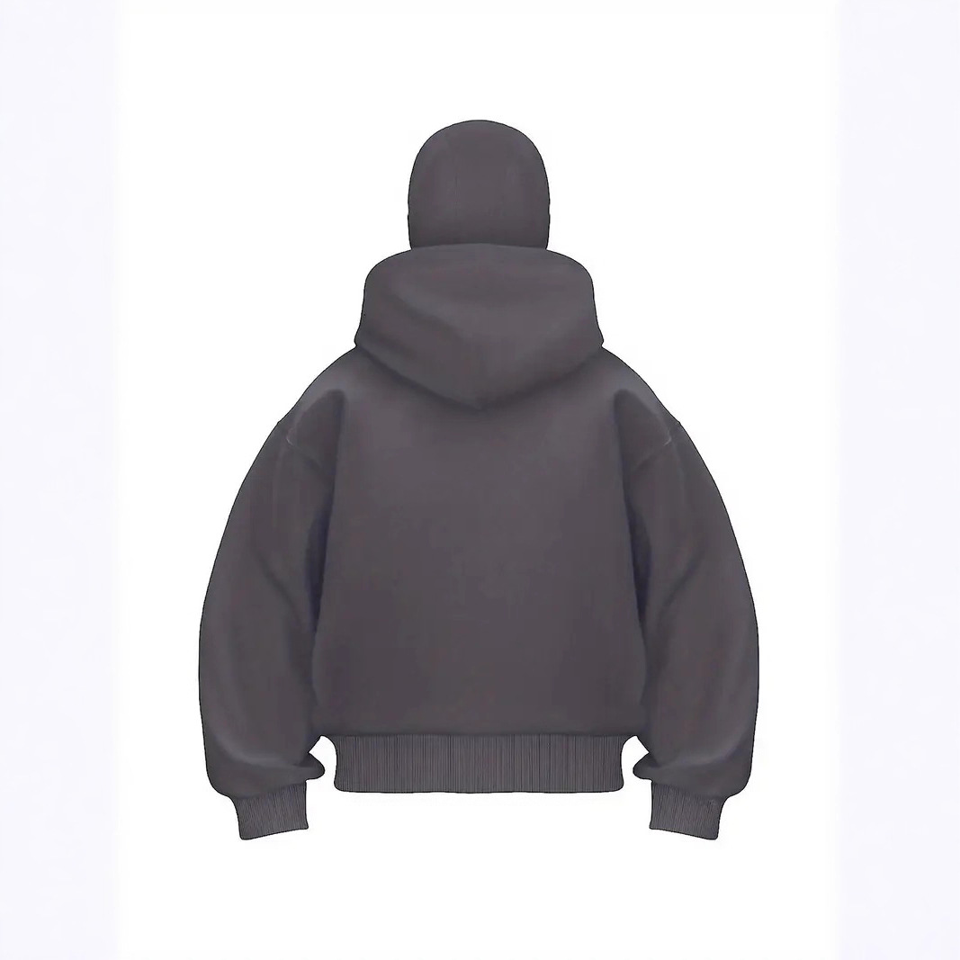 Women's Clothing Unisex Autumn/Winter Ins Style Hooded Sweatshirt Zipper Fleece Lined Double Hood Couple Jacket Print_ecoleips.com