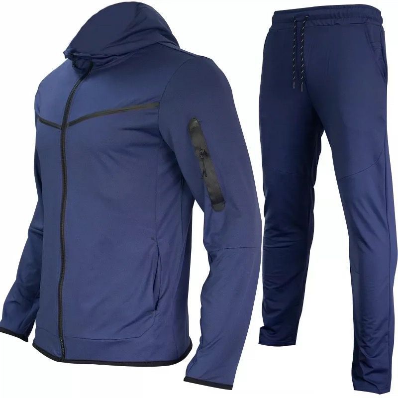 Trajes deportivos para hombres de venta caliente de Amazon transfronterizo en Europa y América Primavera y otoño nuevos pantalones de ropa deportiva con capucha Trajes casuales