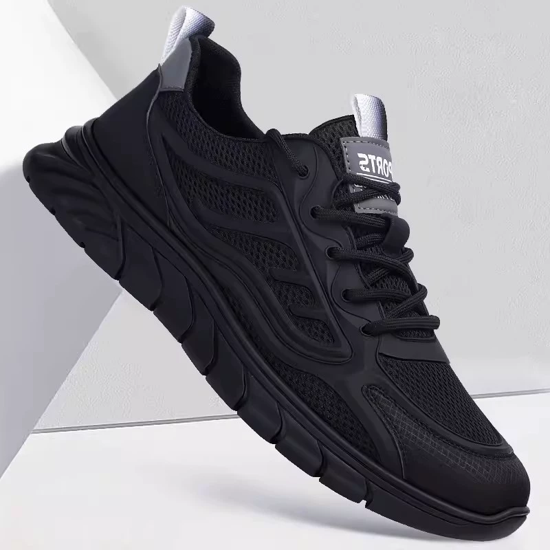 Мужская обувь 2023 Летняя новая модная обувь Универсальная сетчатая обувь Мужская дышащая дезодорант на толстой подошве Спортивная повседневная обувь для мужчин