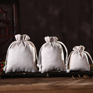 Set linen drawstring bag packaging small bag gift jewelry storage bag rice bag wine bag tea bag wholesale