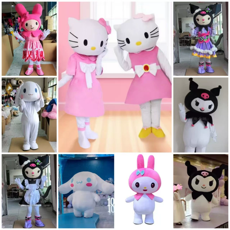 Надувной костюм мультяшной куклы Kuromi Melody костюм прогулочной куклы реквизит женский групповой костюм для выступлений Coolemi