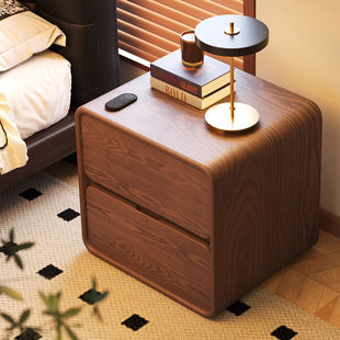 Bedside Table 2025 New Bedroom Bedside Cabinet Simple Modern Solid Wood Bedside Storage Cabinet Simple Storage Cabinet