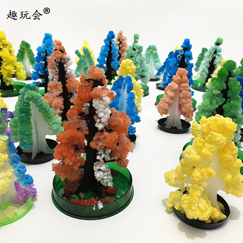 Christmas decoration paper tree will bloom and crystallize colorful magic Christmas tree early education science experimental toys