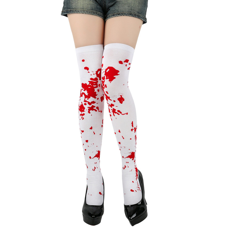 ハロウィンパーティー骨ストッキング COS 仮装ドレスアップ小道具ロリータ靴紐ロングソックスクロスボーダー|undefined