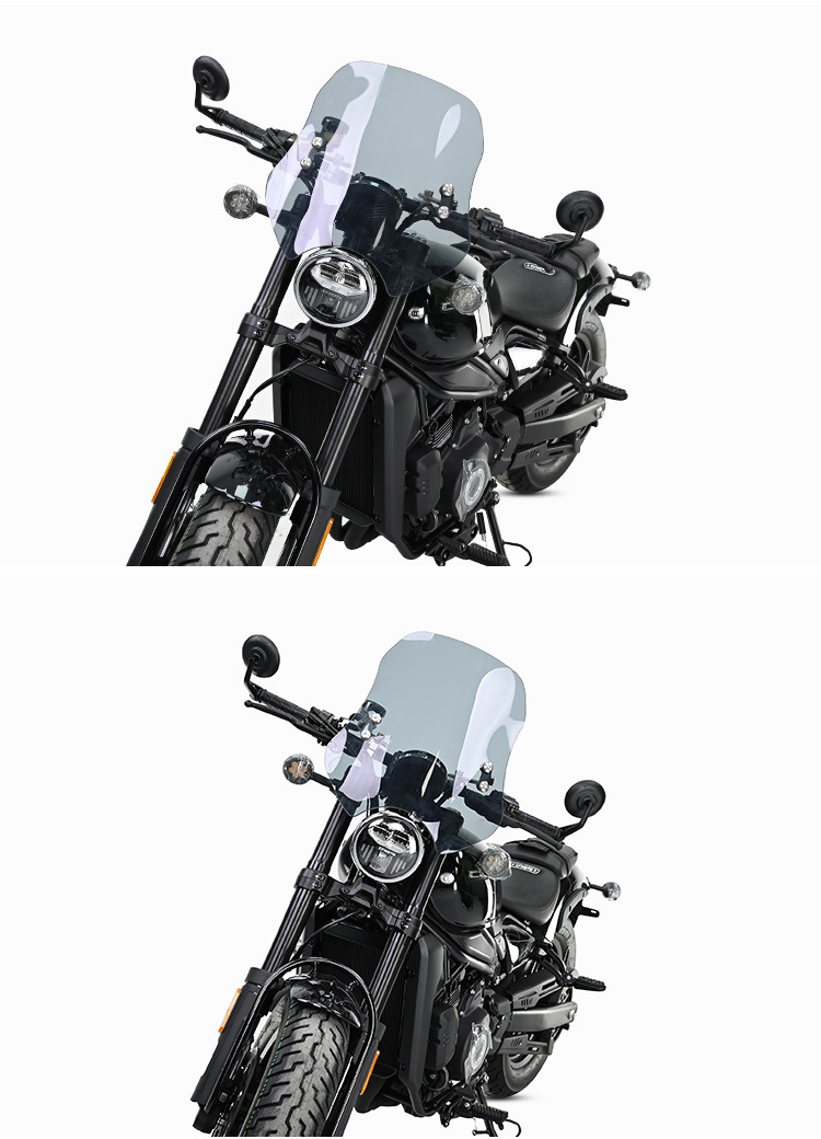 Motorcycle Windshield for CFMOTO 450CLC Modified Tempered Glass