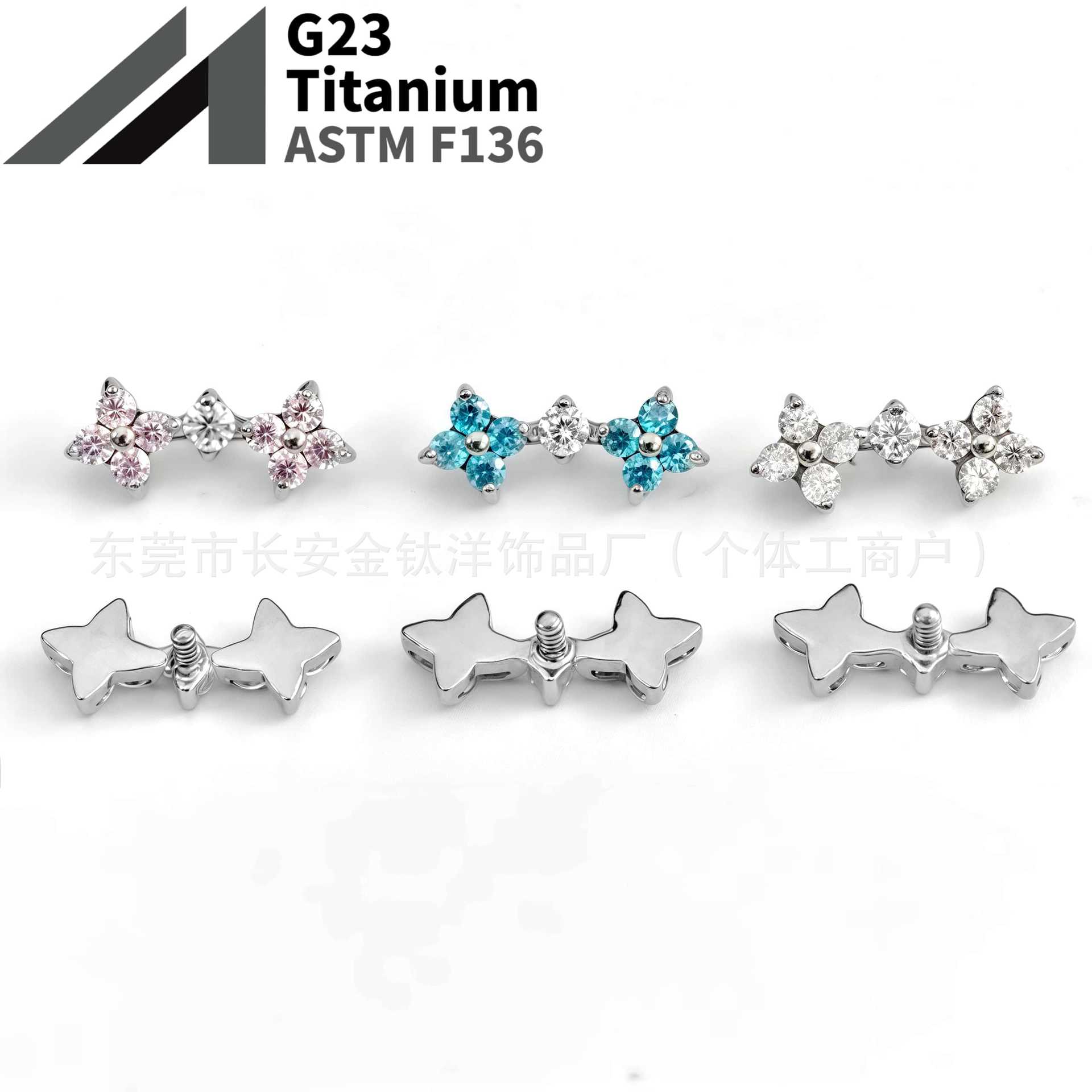16G labret stud size and finish detail