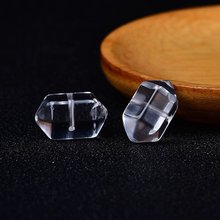 纯天然白水晶双尖配件灵动精美串饰手工diy手链项链编绳散珠配饰