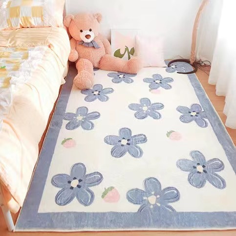 거실 파란 나비 꽃