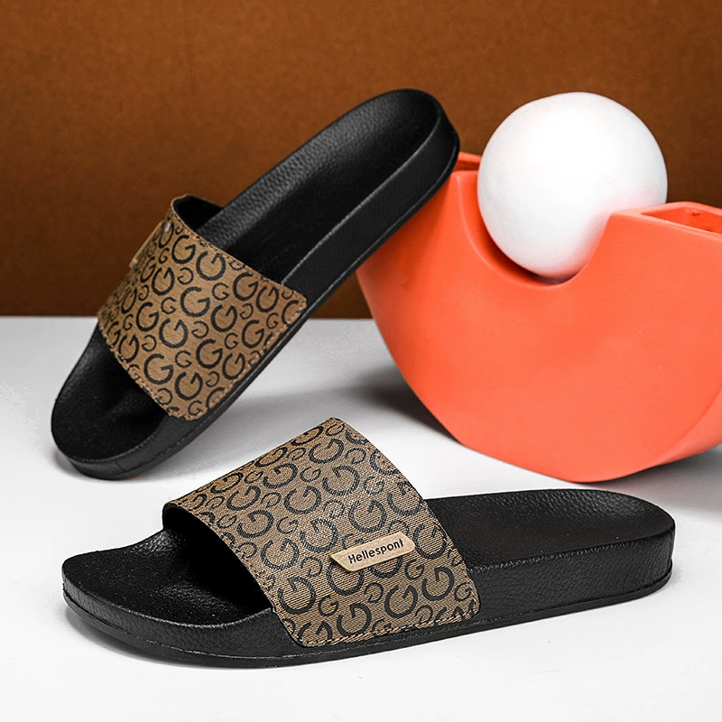 Мужские тапочки, новые летние европейские и американские тапочки, уличные тапочки для пар, домашние мужские и женские домашние тапочки высокого класса.