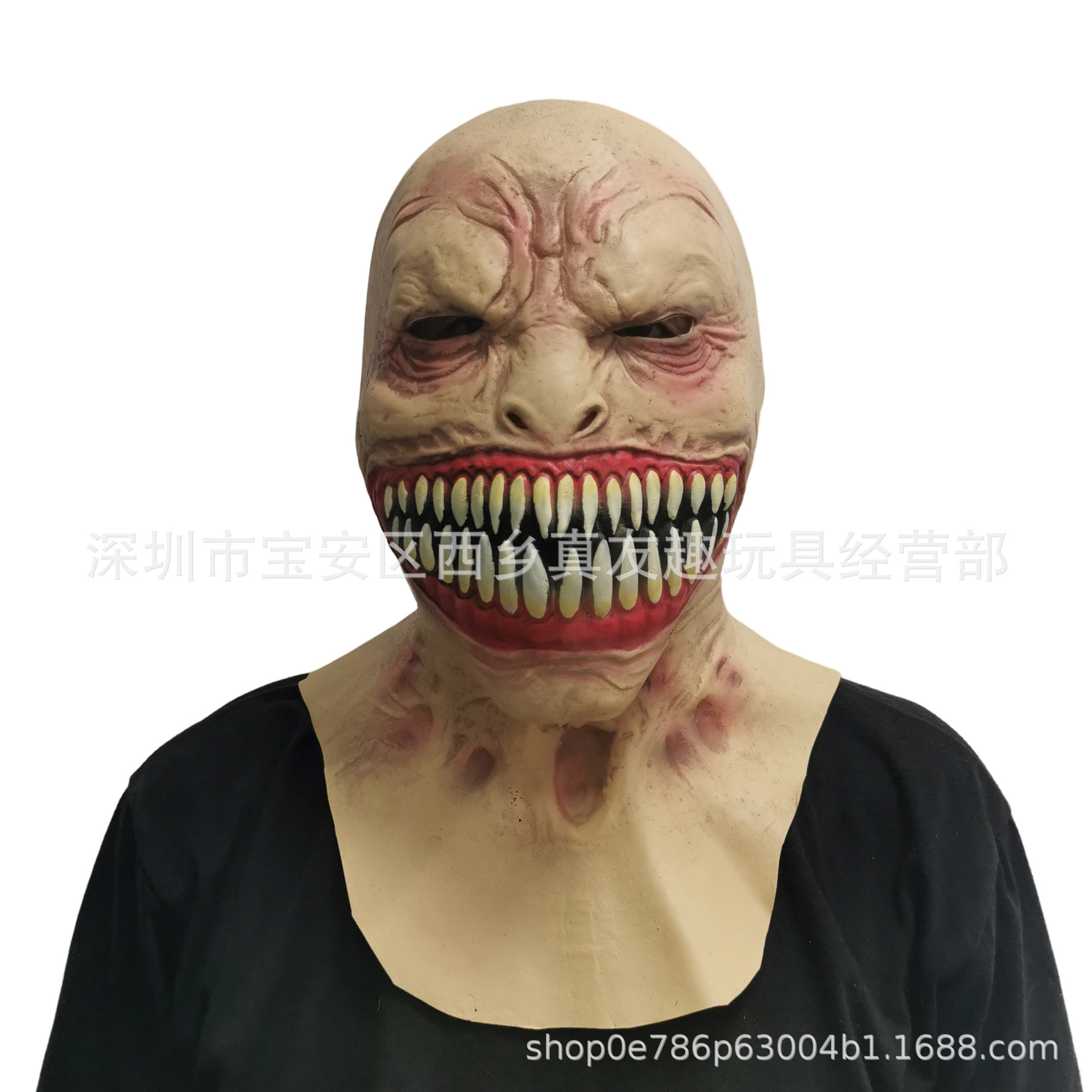 Yan Xuan drama americano de la muerte, el maestro de veneno, la máscara blanca, el anciano calvo, la cabeza de látex, Halloween, Cosplay, extraño camino