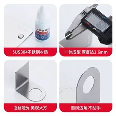 Stainless steel hair shampoo bathroom shower gel bottle holder bathroom wall-mounted without drilling soap dish rack hanging rack