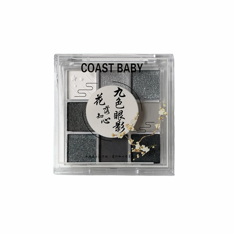 COAST BABY九色眼影盘一盘多用哑光亮片细闪眼影修容盘彩妆批发|undefined