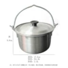 Aluminum pot with handle 17.8CM (with lid)