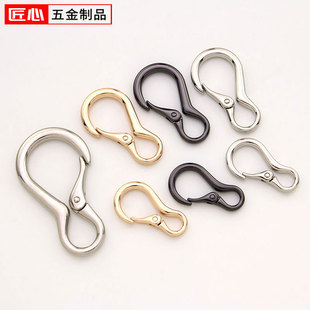 Zinc Alloy Hook Buckle with Spring for Climbing Rope Connection, Bag Strap Hook in Multiple Colors