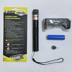 ハイパワーlaser303レーザー懐中電灯満天星遠射赤緑色強光ラジウムランプ教鞭吸引カード包装