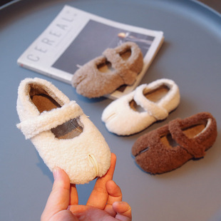 2024 winter children Mao Mao shoes hook and loop Korean children's shoes tiger monitor warm add cotton shoes a generation of hair