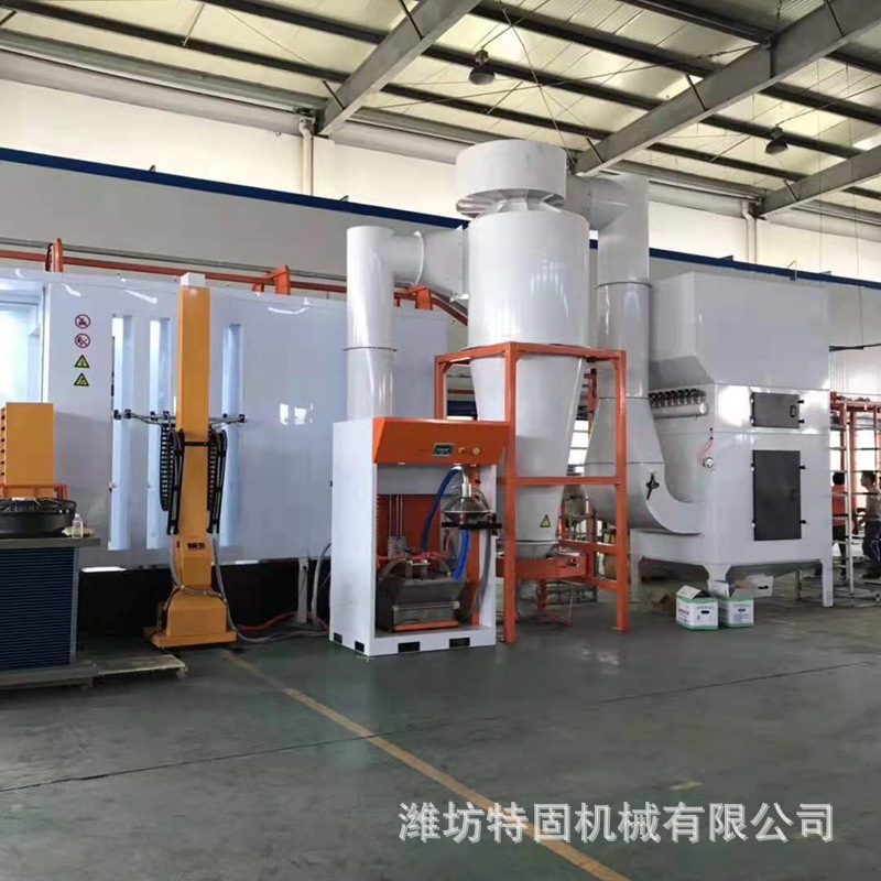 pp板喷粉室不锈钢材质粉末回收系统快速换色大小旋风粉末回收喷房