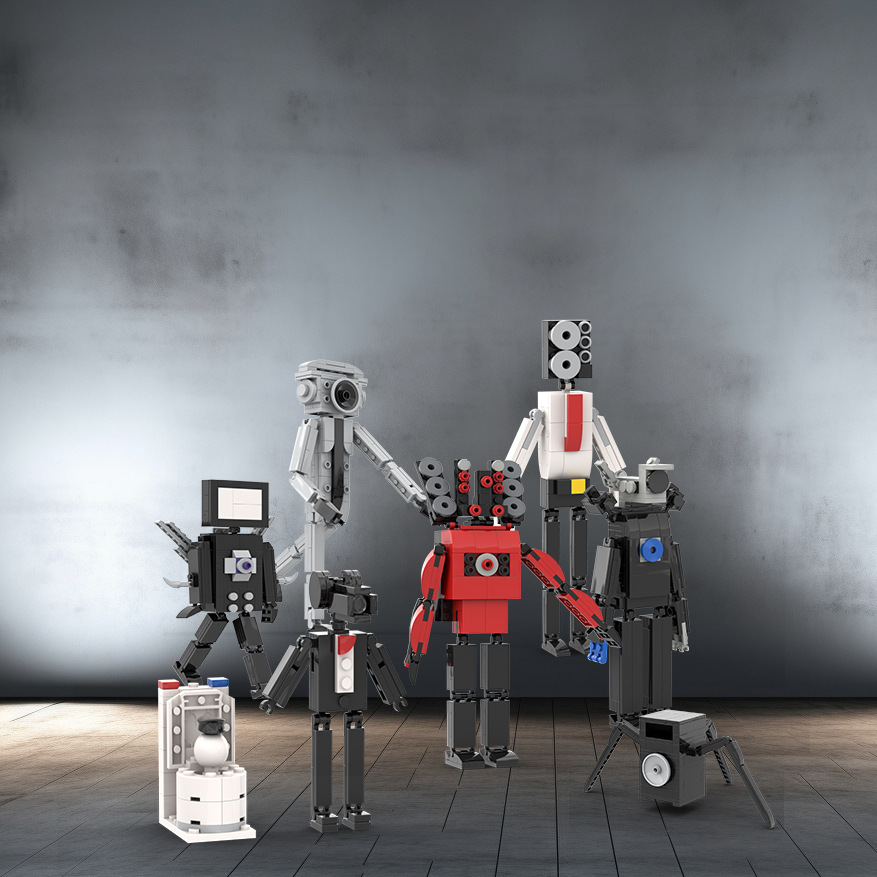 Laberinto wu inodoro hombre monitor hombre modelo titan TV hombre bloques de construcción de juguete hecho a mano montado mesa columpio monstruo juguete