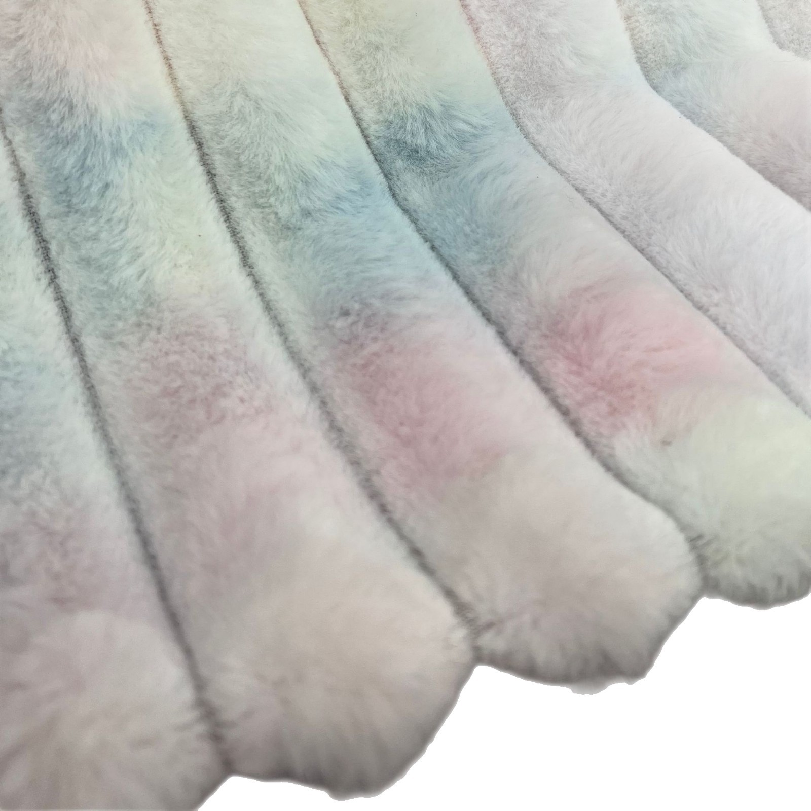 Punto tira de dibujo de piel de conejo teñido anudado tira vertical impresión degradada tira de dibujo de piel de conejo tela de peluche tela de ropa
