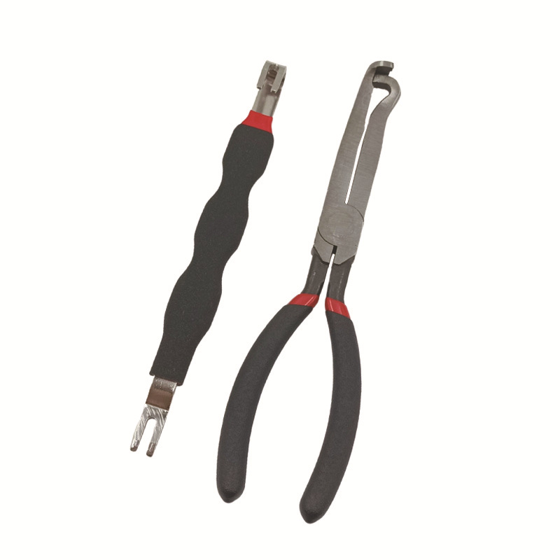 빨간색과 검정색 핸들 2피스 세트(직접 전원 끄기 + 커넥터)