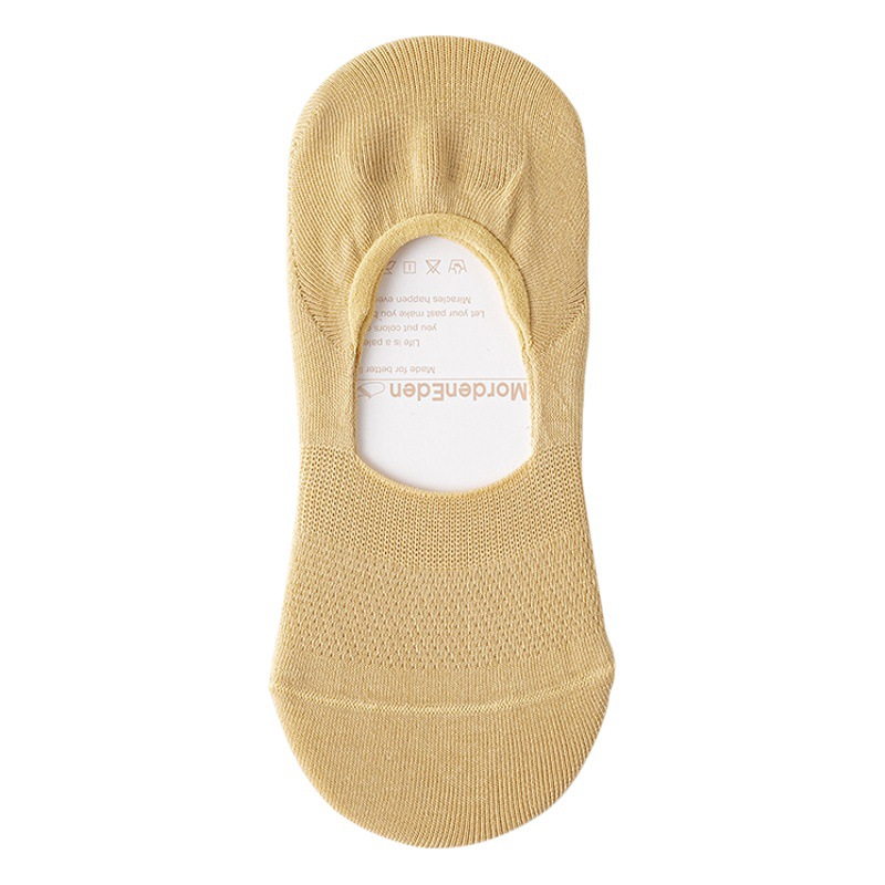 Calcetines YX Calcetines de barco de algodón de verano para mujer Calcetines invisibles de malla poco profunda japoneses Calcetines de algodón antideslizantes para mujer Zhuji