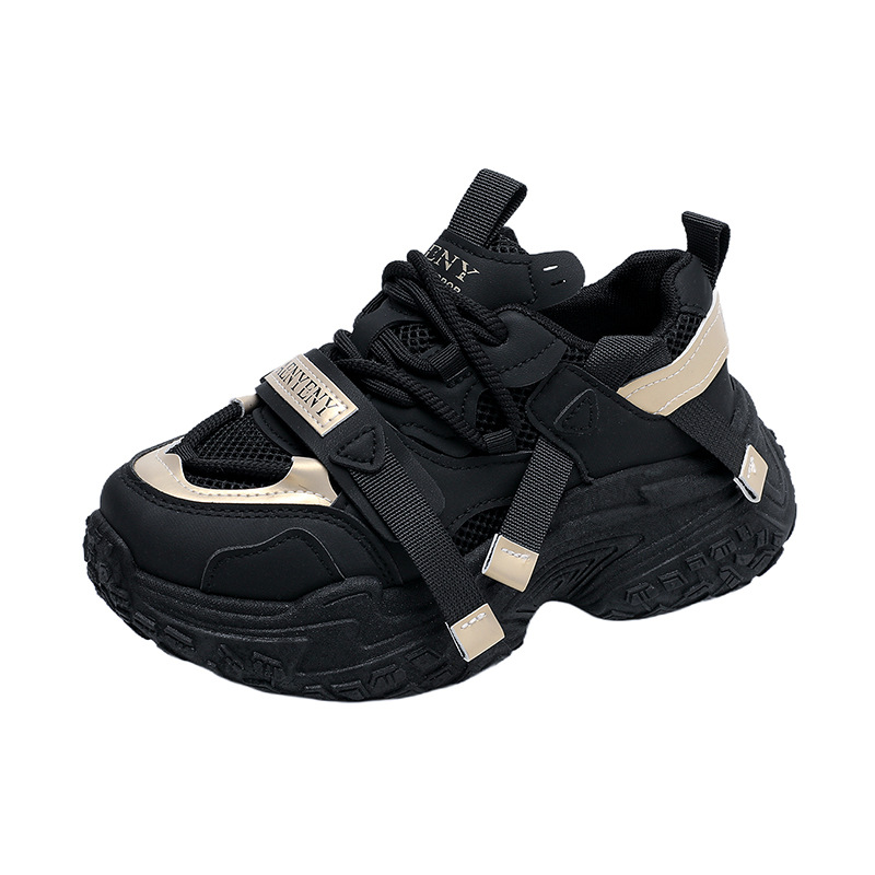 Zapatillas de Running con Plataforma para Mujer, PU, Suela de Caucho, con Aumento de Estatura, para Uso Diario