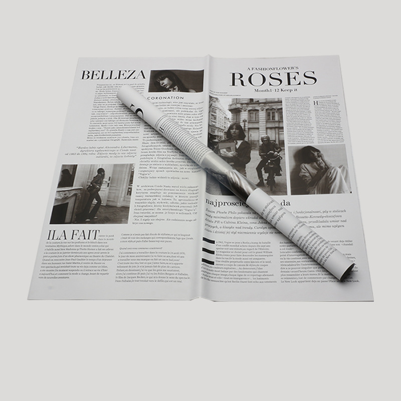 Bright New Fashion Weekly Series Papel de embalaje de flores Periódico en inglés Plástico opp Floristería impermeable Materiales florales