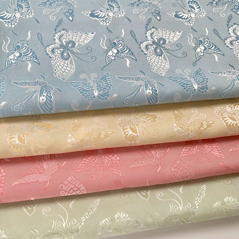 Rayon Jacquard Interwoven Cut Out Imitation Flower Luo Women's National Style Fabric Imitation Twist Han Dynasty New Chinoiserie Suit Fabric Summer