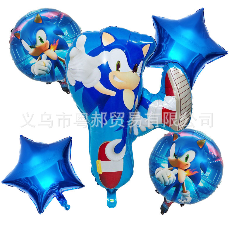 亚马逊生日气球索尼克造型音速小子Sonic生日派对套装铝膜气球详情6