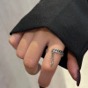 Trend small design retro ring hip-hop style with letters, English letters, internet celebrity