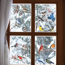 外貿熱銷冬季牆壁裝飾貼花 DIY 貓頭鷹小鳥窗戶吸附膜 新中式