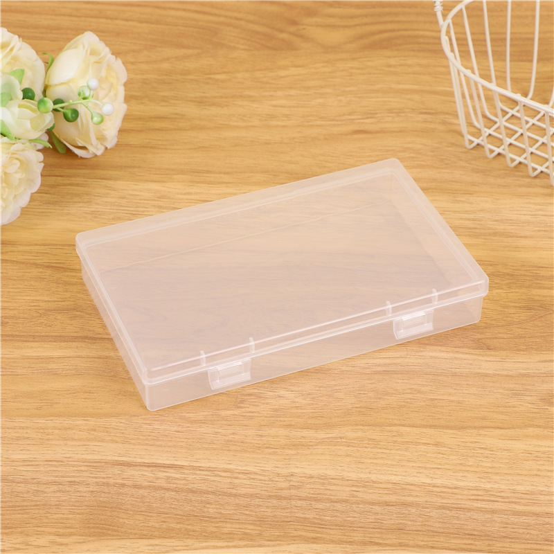透明塑料照片收纳盒首饰化妆品眉笔储物盒电子元件长方形零件盒