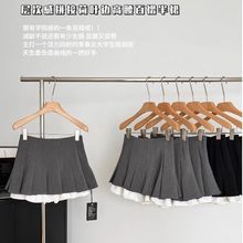 芭蕾风百褶裙女夏季新款高腰辣妹小个子半身裙时尚气质a字短裙子
