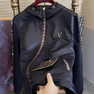 Men's light luxury European goods high quality hooded coat 2024 spring new fashion trend all-match comfortable