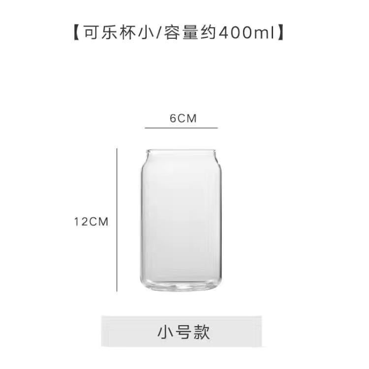 Borosilicato taza de coque vidrio jugo bebida taza de color alto café leche taza de té bebida fría taza ins viento cinturón paja