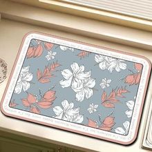 厨房台面沥水垫硅藻泥厂家直销吸水垫餐具干燥垫杯垫免洗可擦现货