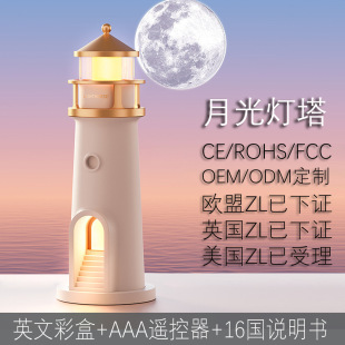 Explosions Portable Creative Moonlight Lighthouse Audio Bluetooth Dormitory Desktop Ornaments for Boys and Girls