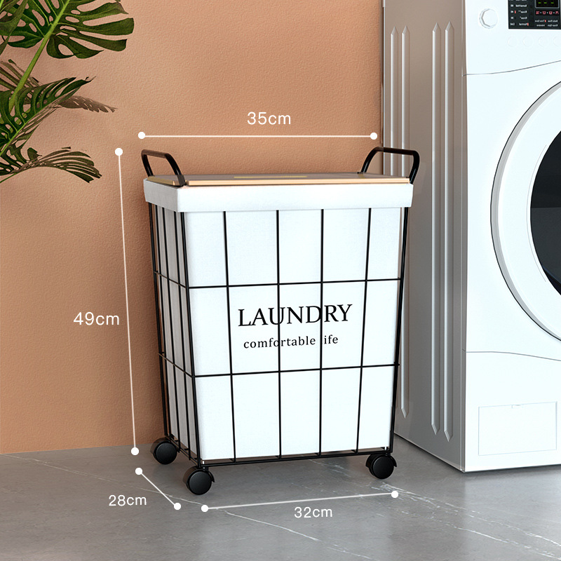 Cesta de lavandería hogar ropa sucia cesta de almacenamiento ins Wind Net almacenamiento rojo Lou cesta de lavandería cubo ropa sucia cesta al por mayor