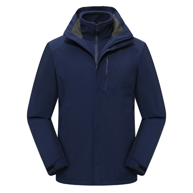 Jaqueta ao ar livre masculina três em um jaqueta feminina e masculina forro de lã polar impermeável resistente ao frio roupas de trabalho quentes LOGOTIPO