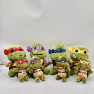 Amazon Hot Selling Ninja Turtle Japanese Anime Turtle Ragdoll Boys and Girls Pp Cotton Stuffed Toy Doll