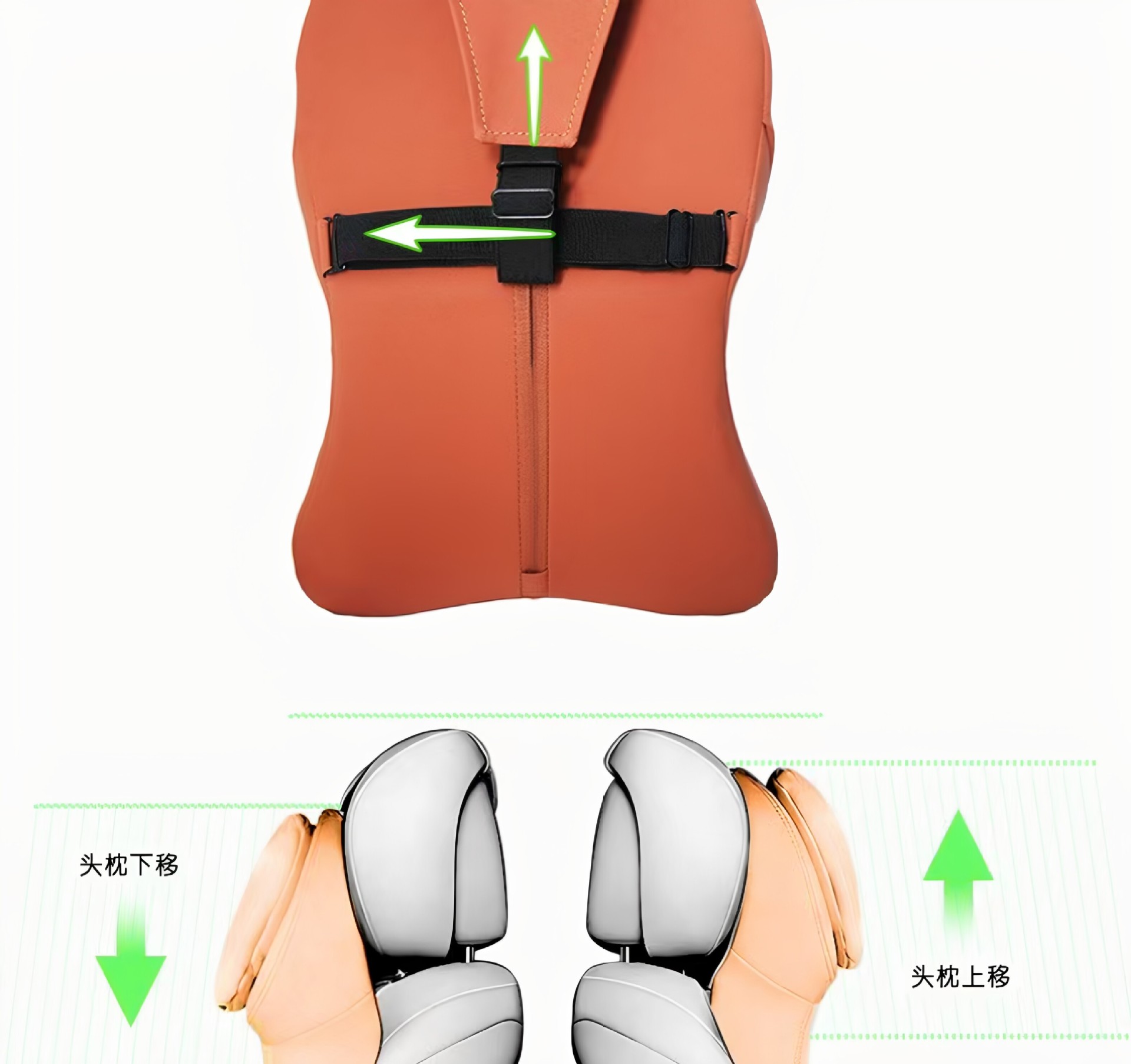 Cross-Border Tk Amazon Car Seat Cushion Breathable Car Neck Support New Headrest Pillow High-End Car Use Pillow