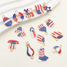 合金滴油吊坠 1个美国独立日系列元素挂件 diy项链饰品服饰配件