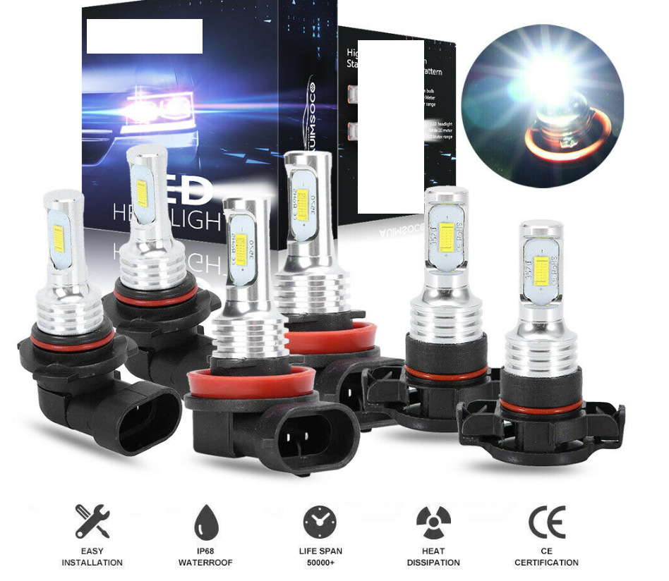 Bombilla de faro LED 9005 + H11LED luz alta y baja H16 conjunto de lámparas de niebla LED image 1