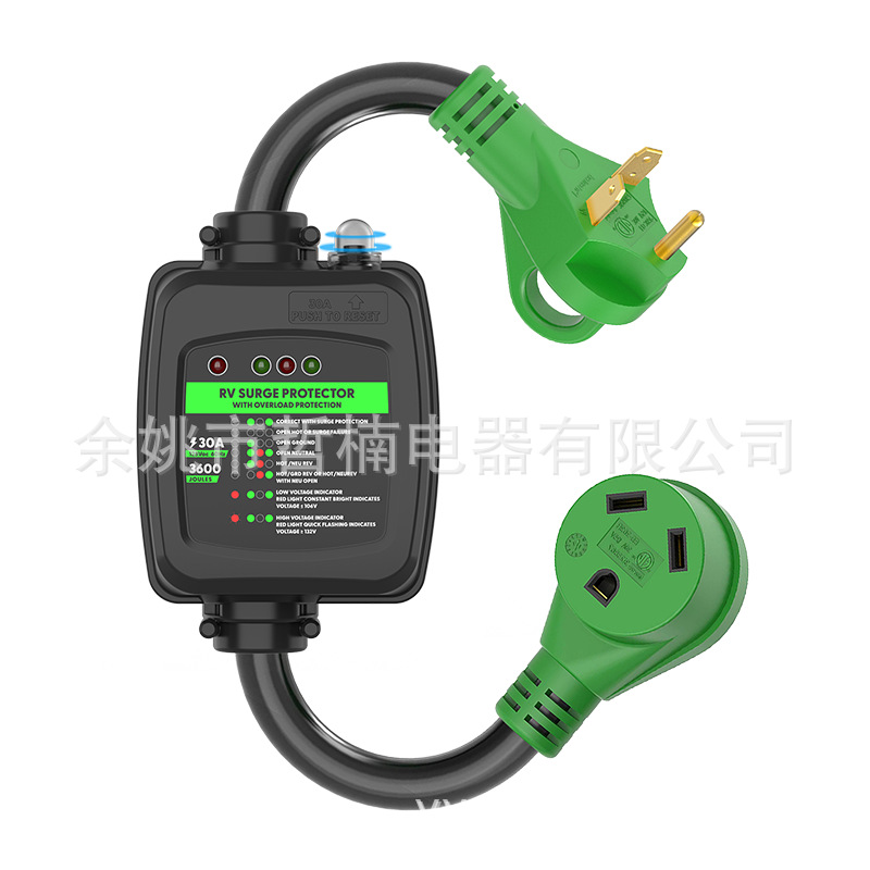 浪涌保护30A转30A房车电源转换线 美式转换线TT-30P to TT-30R