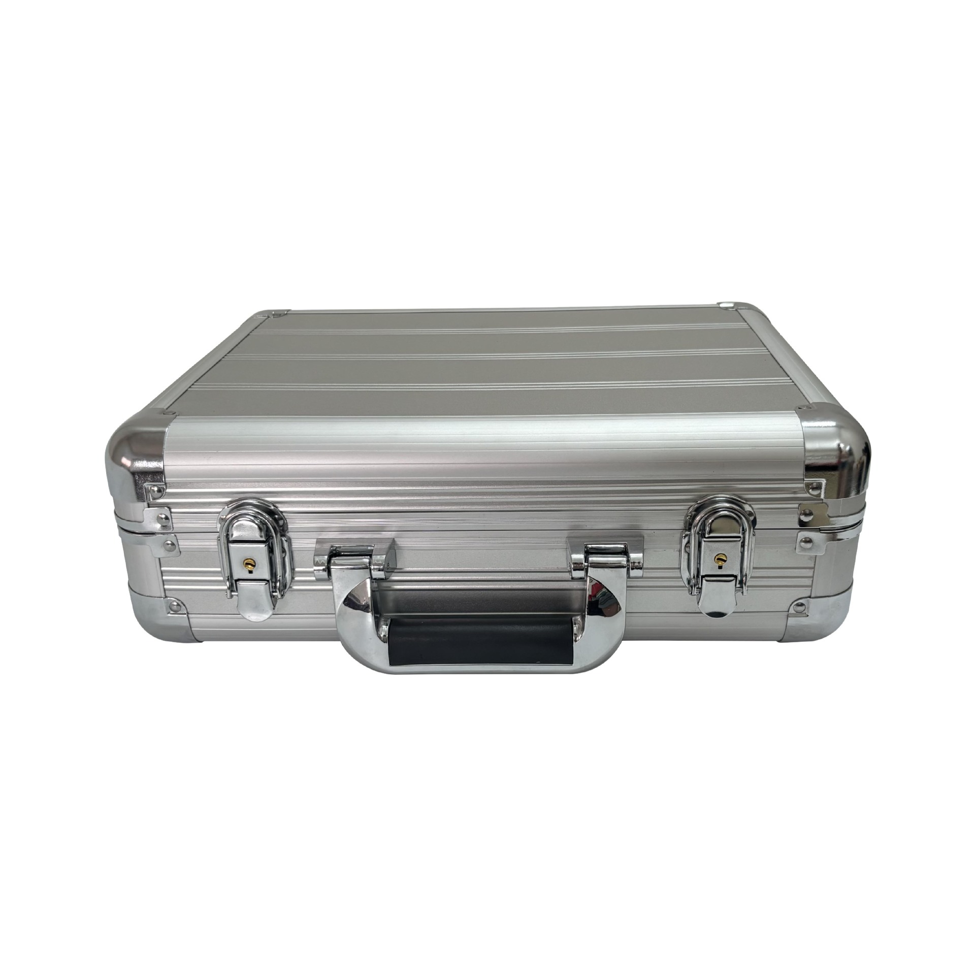 Caja de instrumentos de belleza, maleta de aleación de aluminio, caja de herramientas de material grueso, forro de esponja, amortiguación y compresión