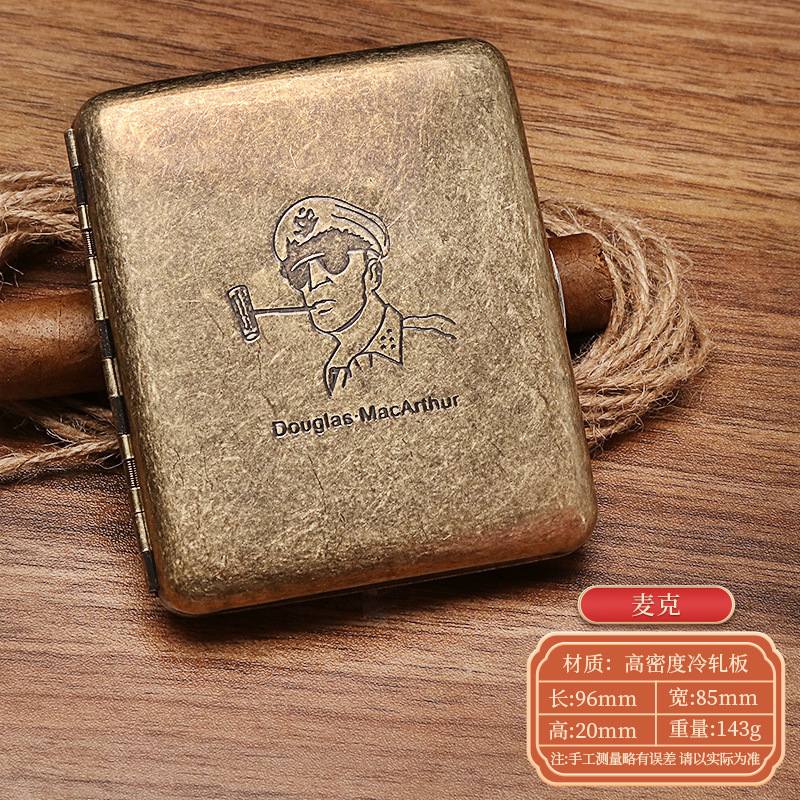 Guipai シガレットボックス 9010 金属両面フリップトップ 20 パックシガレットボックスブロンズ凝縮花自動タバコポータブルシガレットボックス|undefined