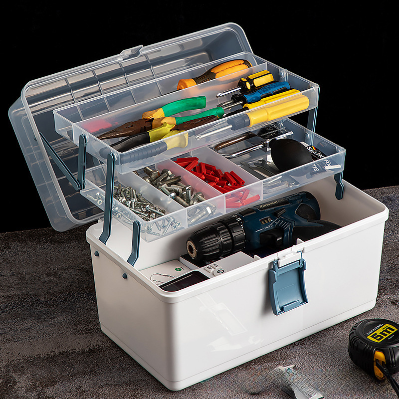 Hardware tool storage box portable multifunctional electrician maintenance toolbox large capacity hardware set finishing box