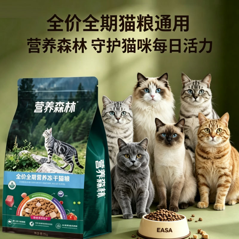Wholesale in-stock cat food for pet shops and catteries, high-protein dual-mix food for adult cats and kittens, 2kg 2kg from major manufacturers