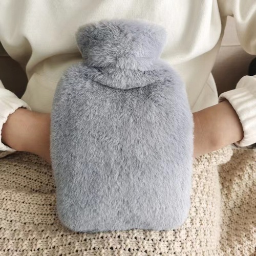Water-filled cute plush PVC hot water bottle double-hand warm water bottle warm bag hand warmer belly heat pad