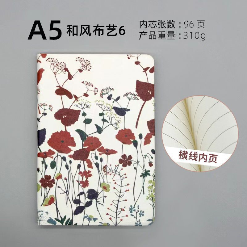 复古麻布手账本空白牛皮纸做旧毛边手帐本diy手工笔记本加厚本子|undefined